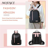 Women Preppy Style Backpack Large Capacity Handbags Oxford Material