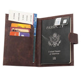 Retro PU Leather Passport Holder Organizer