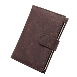 Retro PU Leather Passport Holder Organizer