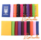 ZONGSHU Ukrainian Passport Case Silver Printing Pu Leather Passport Cover