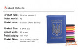 ZONGSHU Ukrainian Passport Case Silver Printing Pu Leather Passport Cover