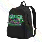 Grave Digger Monster Truck Jam Large Capacity Backpack
