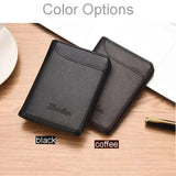 Men Short Wallet PU Leather Money Clip Thin Wallet Purses