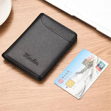 Men Short Wallet PU Leather Money Clip Thin Wallet Purses