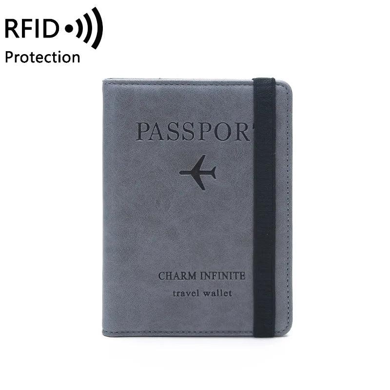 RFID Passport Bag Document Bag Travel Leather Case Passport Holder