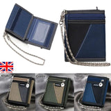 Mens Boys Canvas Trifold Sports Cash Wallet Holder