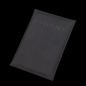 Pink PU Leather Passport Cover with Zipper Pocket