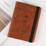RFID Leather Passport Bag Multi-function Document Package
