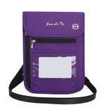 RFID Shielded Travel Passport Bag with Neck Strap