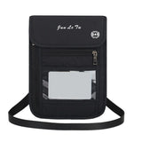 RFID Shielded Travel Passport Bag with Neck Strap
