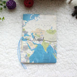 World Map Passport Cover Wallet Bag PU Leather Boarding Wallet Case