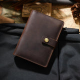 Vintage Leather Passport Cover for Men