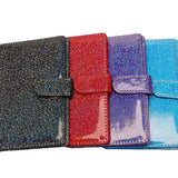 Star Glitter Passport Holder Button Leather Ticket Holder