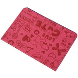 Leather Passport Holder-Rose Red