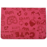 Leather Passport Holder-Rose Red