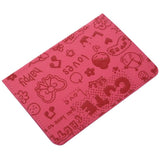 Leather Passport Holder-Rose Red