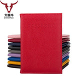 Candy Red Passport Holder PU Leather Cover