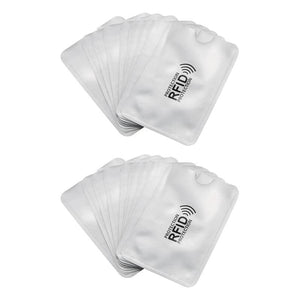 20Pcs Aluminum Foil Anti-Degaussing Card Cover RFID Shielding Bag