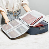 Large Capacity Document Storage Bag with Coded Lock
