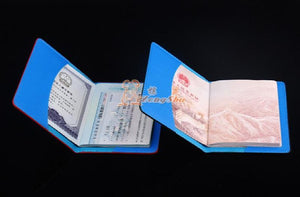 ZONGSHU Passport Holder Litchi Grain Pu Solid Passports Cover