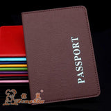 ZONGSHU Passport Holder Litchi Grain Pu Solid Passports Cover