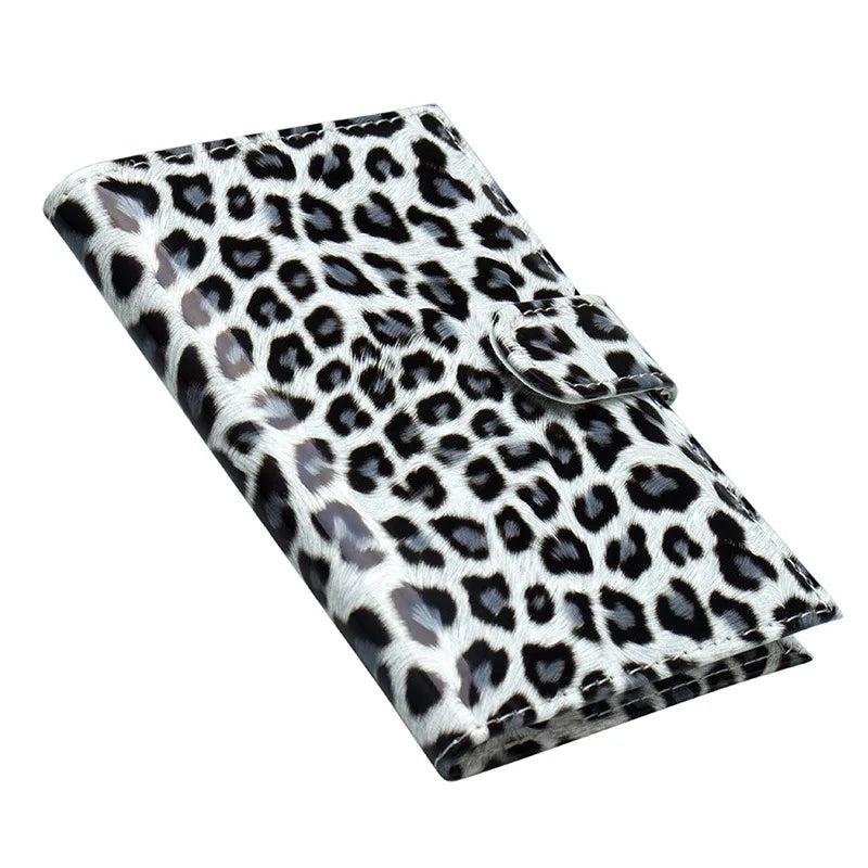 Small Leopard Passport Holder with Buckle - For Ladies
