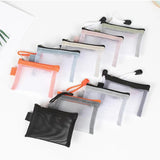 Transparent Nylon Mesh Card Bag Credit ID Card Organizer Portable Coin Purse