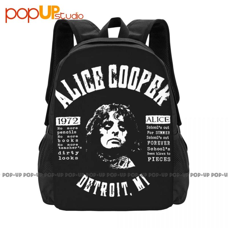 Alice Cooper Schools Out 1972 Backpack Vintage Portable