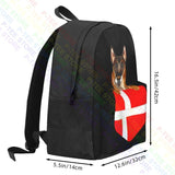 Denmark Flag Belgian Malinoi Dog In Pocket Backpack
