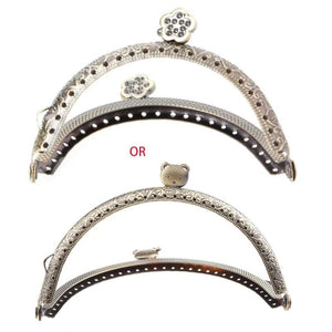 Retro Flower Metal Frame Kiss Clasp for Bag Purse 8.5cm/10.5cm/12.5cm
