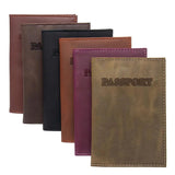 Vintage Leather Passport Cover Personalized Organizer Holder