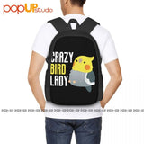 Crazy Bird Lady Cockatiel Backpack Large Capacity Travel Training Storage Bag