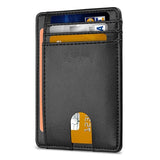 RFID Blocking Slim Leather Wallet Anti-scan Mens Wallet