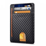RFID Blocking Slim Leather Wallet Anti-scan Mens Wallet