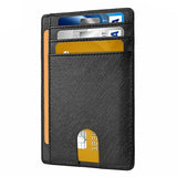 RFID Blocking Slim Leather Wallet Anti-scan Mens Wallet