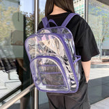 Waterproof Transparent Shoulder Bag with Side Pockets