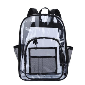 Waterproof Transparent Shoulder Bag with Side Pockets