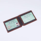 Men's Cow Leather Drivers Wallet Slim Driver Holder Car Document Orgainzer