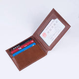 Men's Cow Leather Drivers Wallet Slim Driver Holder Car Document Orgainzer