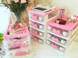 Cartoon Multi-Layer Drawer Box Desktop Storage Jewelry Box