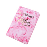 Pink Passport Travel Holder Protector Cover Wallet PU Leather