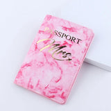 Pink Passport Travel Holder Protector Cover Wallet PU Leather