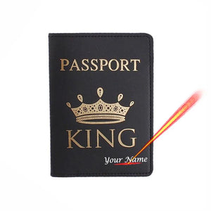 Personalized King & Queen Passport Cover with Names