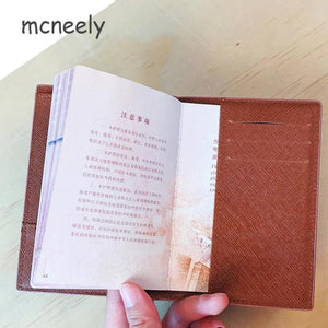 Bear Passport Cover Travel Wallet PU Leather Case for Passports