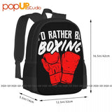 Boxing Graphic Statement Backpack with Gloves