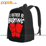 Boxing Graphic Statement Backpack with Gloves
