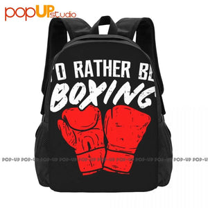 Boxing Graphic Statement Backpack with Gloves