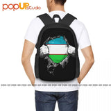 Uzbekistan Flag Backpack Large Capacity Storage Bag