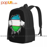 Uzbekistan Flag Backpack Large Capacity Storage Bag