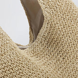 Woven Straw Beach Bag for Women Summer Travel Tote Large Cosmetic Bucket